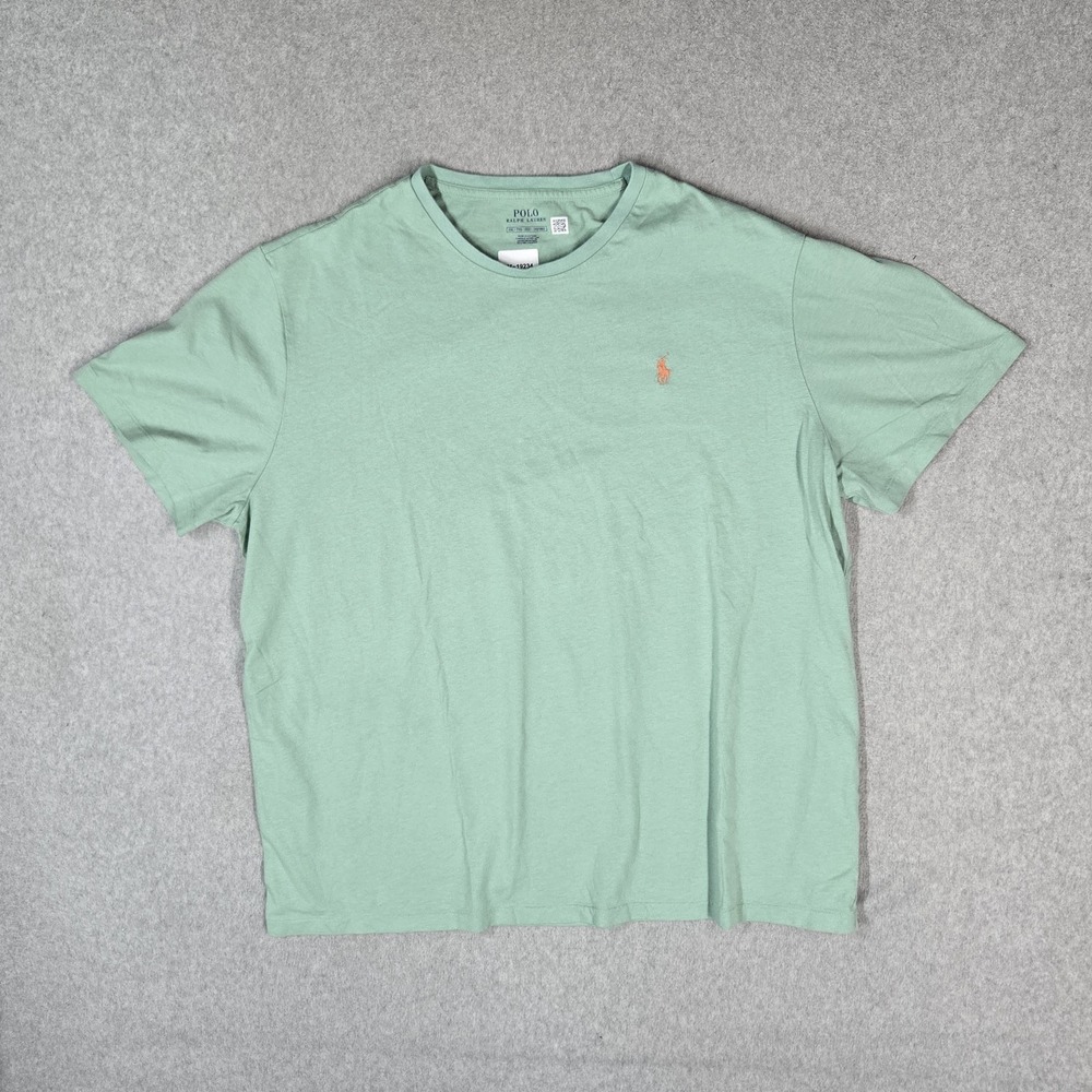 Polo Ralph Lauren Men Shirt XXL Green Embroidered Logo Short Sleeve